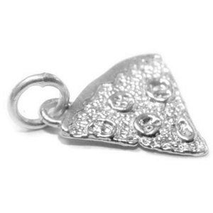 Slice of Pizza Pendant Charm .925 Sterling Silver